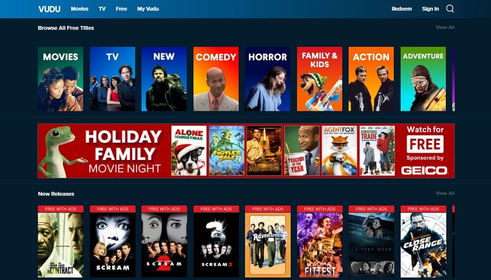 websites for free movie streaming