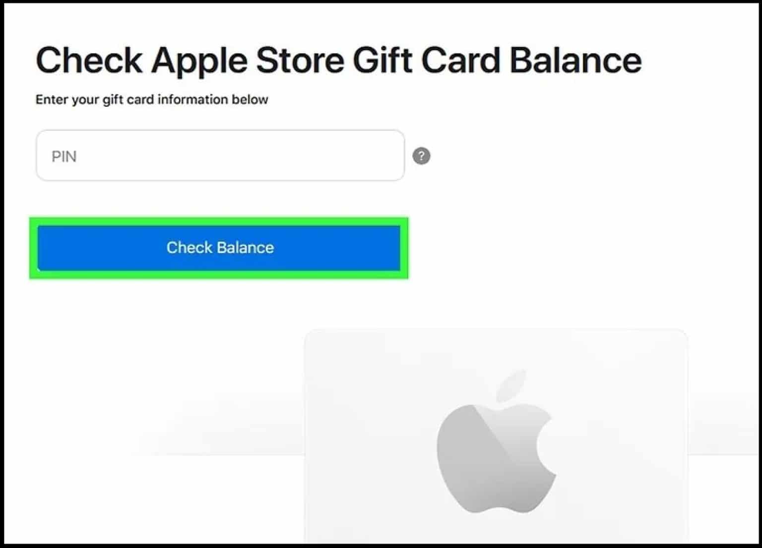 apple check gift card balance australia